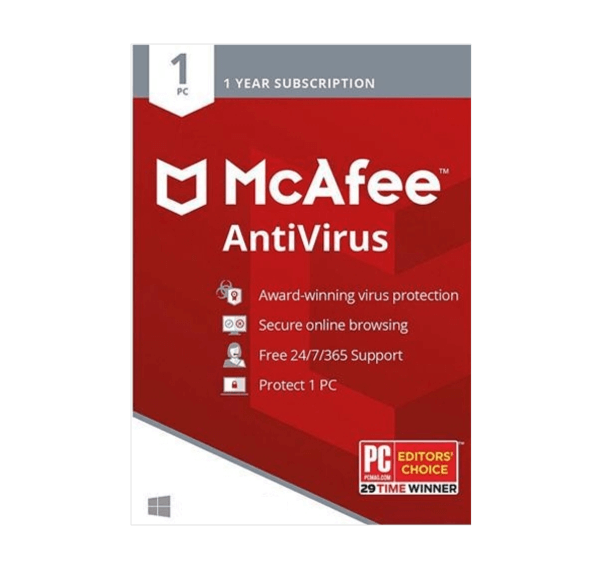 McAfee AntiVirus - 1-Year / 1-PC - TSS