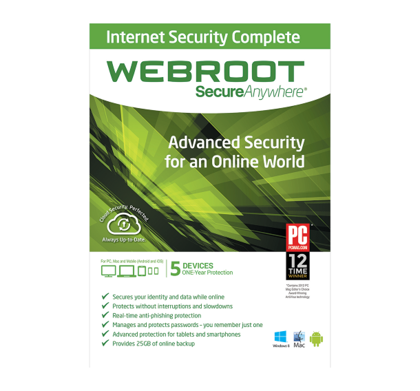 Webroot SecureAnywhere Internet Security Complete - 1-Year / 5-Device