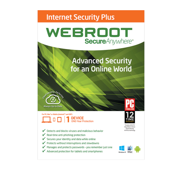 Webroot SecureAnywhere Internet Security Plus - 1-Year / 1-Device